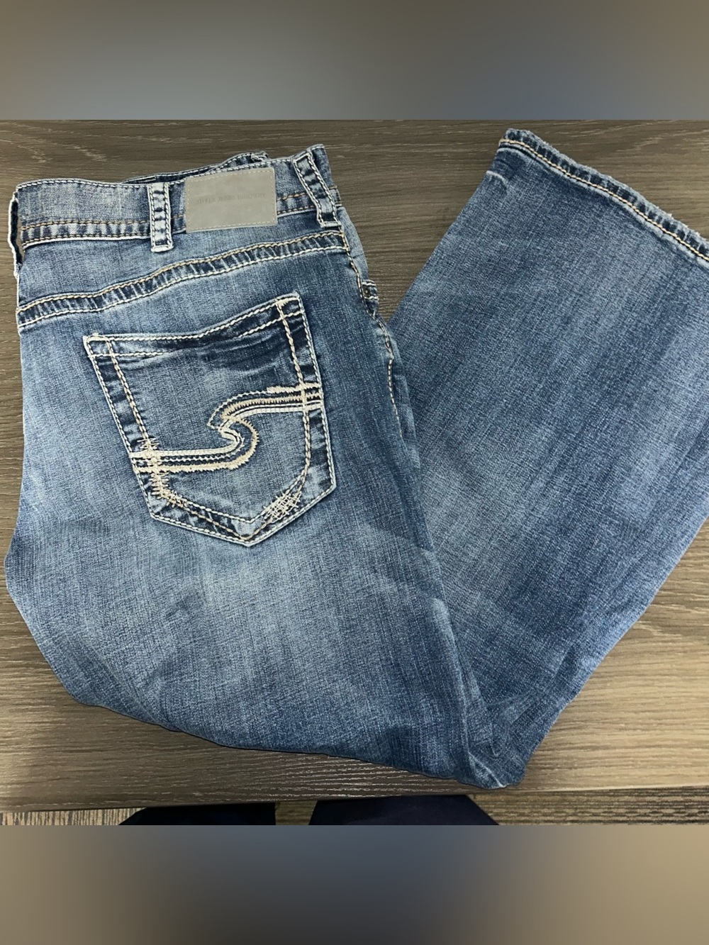 Silver Jeans Co. Zac Bootcut Jeans 38x30 Mid Rise Medium Wash Blue Y2K Style